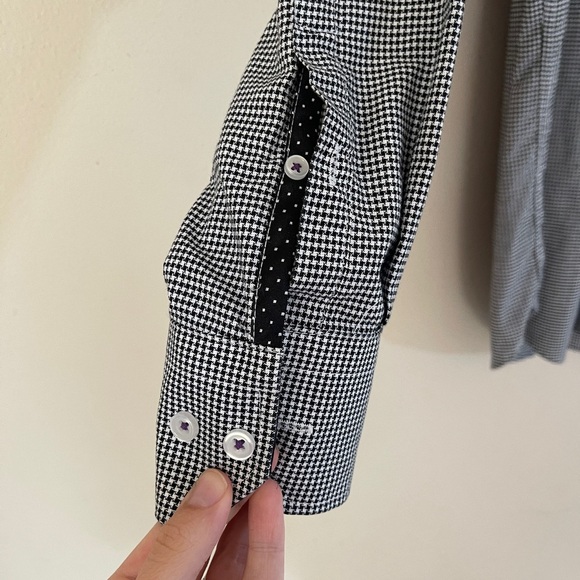 Society Of Threads Mens Button Down Shirt Black White Size Medium - Picture 4 of 10